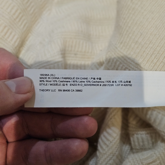 Theory mens sweater XL - Picture 7 of 7